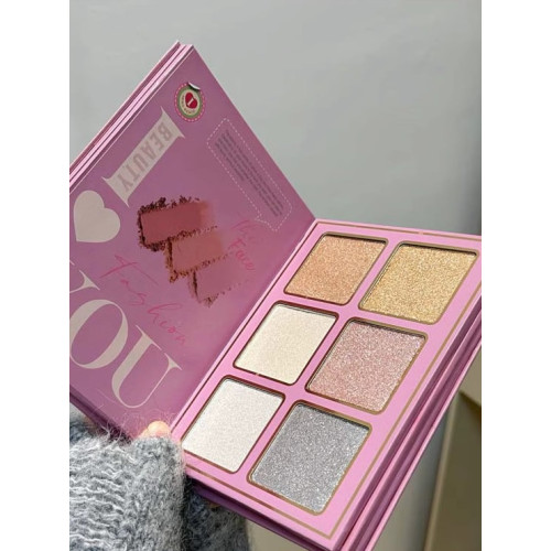 78色書本化妝盤脣泥口紅眼影腮紅彩妝一體盤多用途修容高光眼影盤