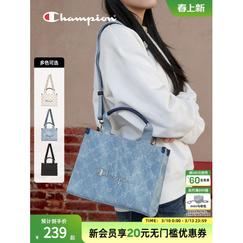 champion冠軍26春季新款mono老花mini托特包手提斜後後背包女士時尚