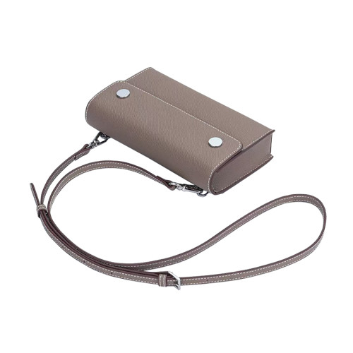 意大利頭層牛皮男女通用Snap wallet手機包真皮包迷你單肩斜後後背包