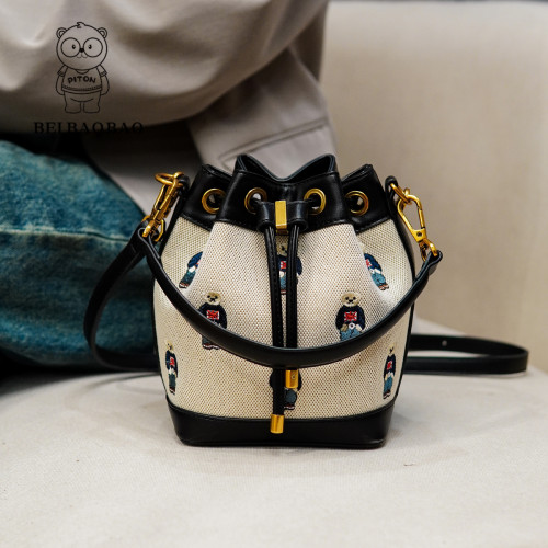 北包包水桶包包女2024新款女包腋下包小衆單肩斜後後背包手提休閒小包