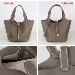 菜籃子包牛皮手工包包diy材料包自製鎖釦牛皮水桶包大象灰女包