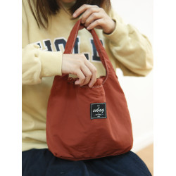 sobag輕便休閒防水尼龍布手拎腋下包女簡約文藝抽繩手挽手提小包