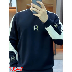 長袖圓領衛衣2023男士潮流男裝上衣百搭圓領時尚休閒韓版刺綉套頭