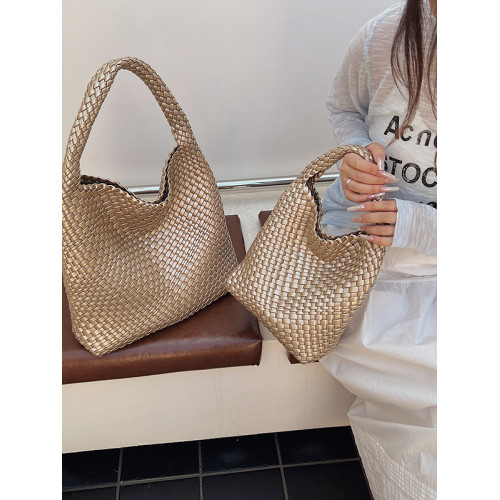 2025新款時尚休閒包女包手提包編織包包簡約氣質感簡約子母包質感