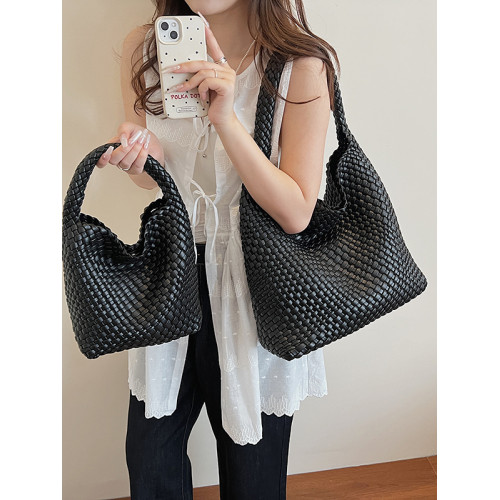 2025新款時尚休閒包女包手提包編織包包簡約氣質感簡約子母包質感