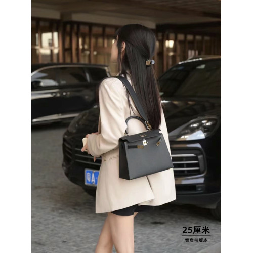 百搭包包女四季通用女士凱莉包mili二代黑金外縫手提斜後後背包大容量