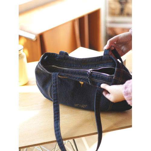 貓西CATWEST原創設計牛仔托特包女小衆單肩包日常肩後後背包百搭款新