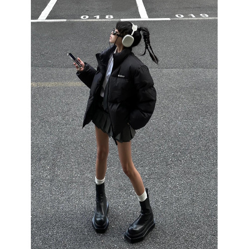 拽酷辣妹歐美暗黑風大頭厚底切爾西短靴2025年秋冬小衆馬丁靴女