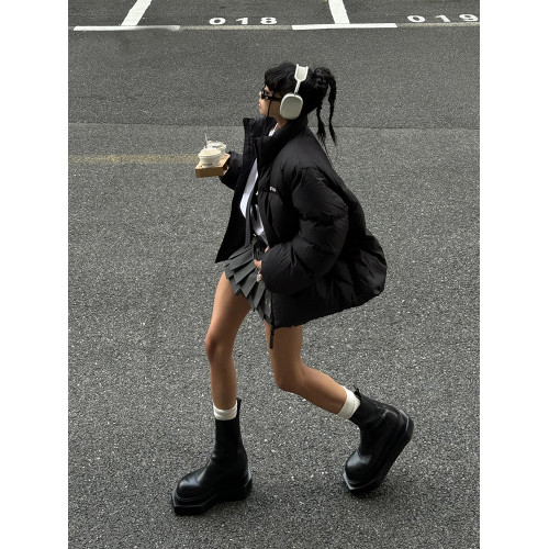 拽酷辣妹歐美暗黑風大頭厚底切爾西短靴2025年秋冬小衆馬丁靴女