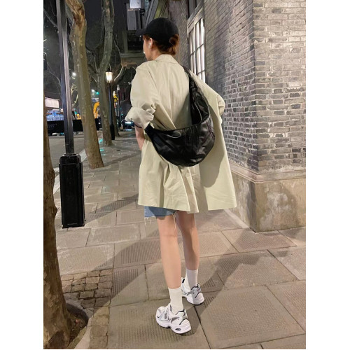 牛角包大號法國小衆設計真皮質感慵懶松弛大容量包包通勤斜後後背包