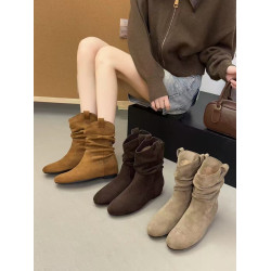 內增高復古勃肯小短靴子女2026新款夏秋配裙子堆堆靴切爾西瘦瘦靴