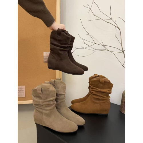 內增高復古勃肯小短靴子女2026新款夏秋配裙子堆堆靴切爾西瘦瘦靴