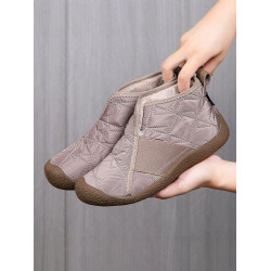 2024秋冬新款雪地靴宇航布料防風棉鞋加絨加厚防滑一腳蹬保暖棉靴