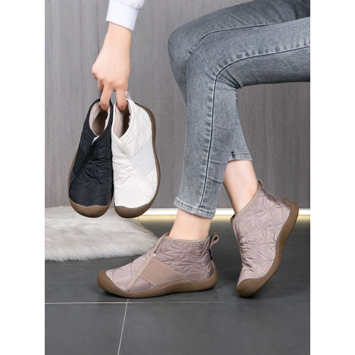 2024秋冬新款雪地靴宇航布料防風棉鞋加絨加厚防滑一腳蹬保暖棉靴