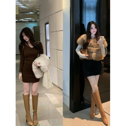 楊樹林同款長筒靴女細跟高筒靴氣質顯瘦不過膝長靴冬季新款時裝靴 楊樹林同款長筒靴女細跟高筒靴氣質顯瘦不過膝長靴冬季新款時裝靴