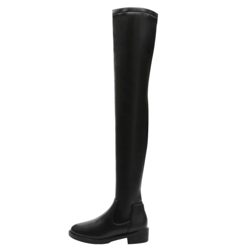 超高筒皮靴女過膝超長大腿靴2025新款長筒靴女過膝彈力靴軟皮大碼 超高筒皮靴女過膝超長大腿靴2025新款長筒靴女過膝彈力靴軟皮大碼