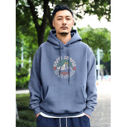 餘文樂重磅加絨衛衣男春秋款寬鬆潮牌美式復古長袖上衣潮學生外套