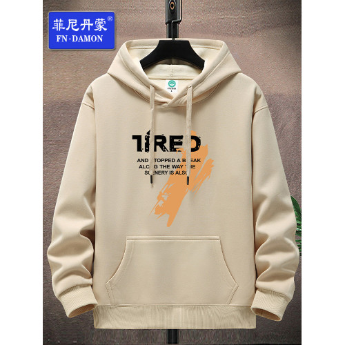 菲尼丹矇/FNDAMON連帽衛衣男春秋冬大碼重磅加絨加厚青少年帽衫潮