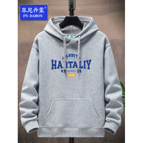 菲尼丹矇/FNDAMON連帽衛衣男春秋冬大碼重磅加絨加厚青少年帽衫潮