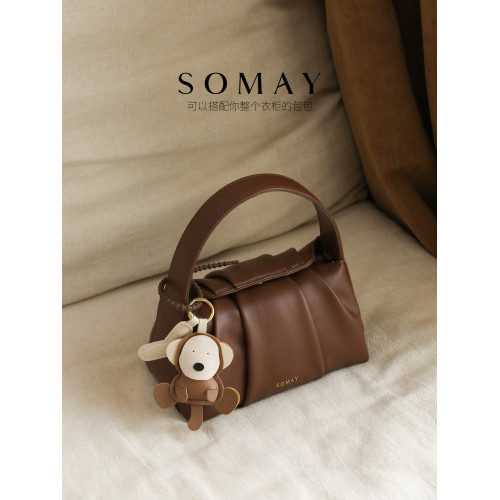 休閒包包女式2026新款秋冬百搭單肩斜後後背包小衆簡約雲朵包通勤女包