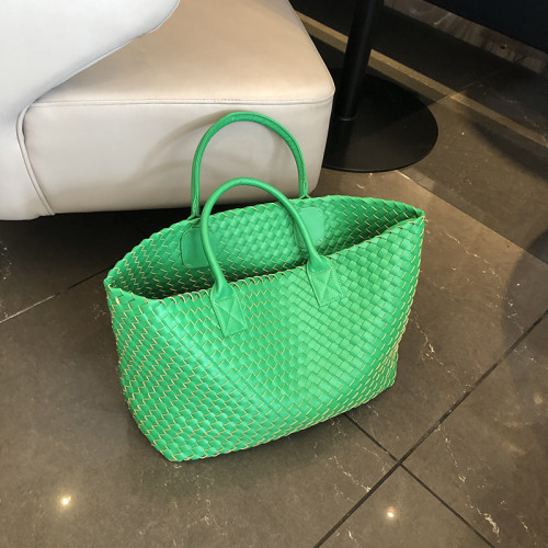 2024夏上新馬卡龍大容量手提包小衆設計手工編織單肩包潮流包包女 2024夏上新馬卡龍大容量手提包小衆設計手工編織單肩包潮流包包女