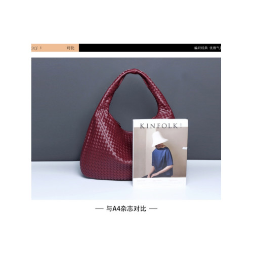 超火真皮編織包包女托特包2026新款牛皮大容量單肩腋下包小衆手提