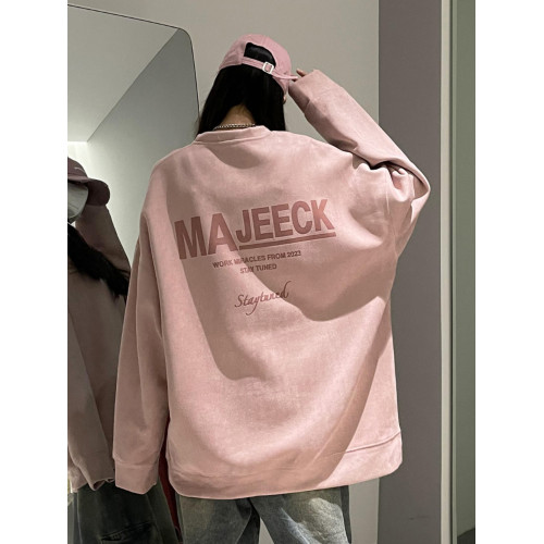 重磅麂皮絨圓領衛衣男2026新款時尚潮牌美式春秋款慵懶風寬鬆外套 重磅麂皮絨圓領衛衣男2026新款時尚潮牌美式春秋款慵懶風寬鬆外套