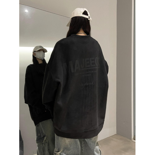 重磅麂皮絨圓領衛衣男2026新款時尚潮牌美式春秋款慵懶風寬鬆外套 重磅麂皮絨圓領衛衣男2026新款時尚潮牌美式春秋款慵懶風寬鬆外套