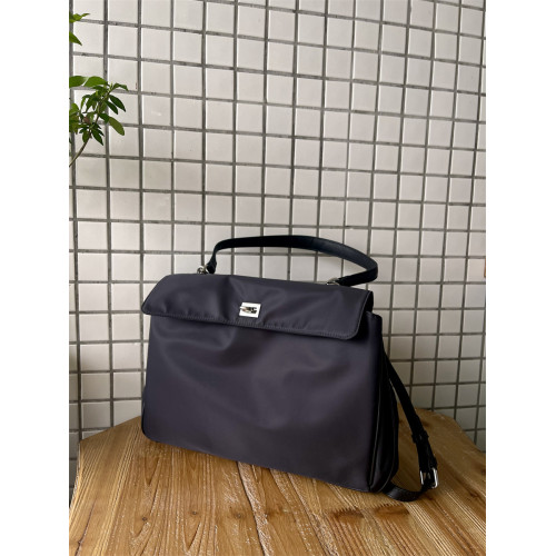 尼龍托特包拼皮凱莉包單肩斜背手提大容量通勤男女黑色電腦包簡約 尼龍托特包拼皮凱莉包單肩斜背手提大容量通勤男女黑色電腦包簡約