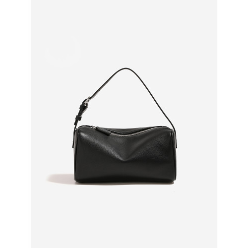 90s包小衆頭層牛皮手提包簡約復古手拎單肩包迷你麂皮斜背筆筒包