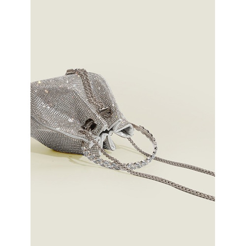 2025新款鑲鑽法式小衆設計水桶包閃亮宴會百搭高級感鏈條網紅女包 2025新款鑲鑽法式小衆設計水桶包閃亮宴會百搭高級感鏈條網紅女包