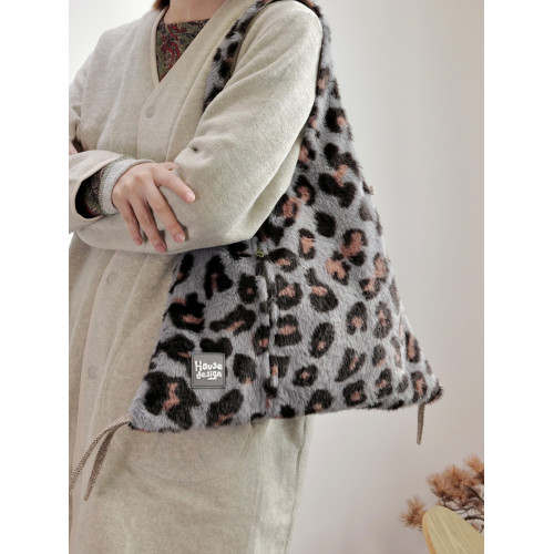 housedesign原創2025冬季復古毛絨質感單肩包小衆個性豹紋腋下包 housedesign原創2025冬季復古毛絨質感單肩包小衆個性豹紋腋下包