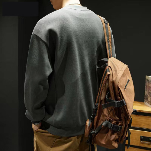 重磅380g圓領衛衣男秋季潮牌寬鬆大碼潮流美式印花套頭長袖上衣服 重磅380g圓領衛衣男秋季潮牌寬鬆大碼潮流美式印花套頭長袖上衣服