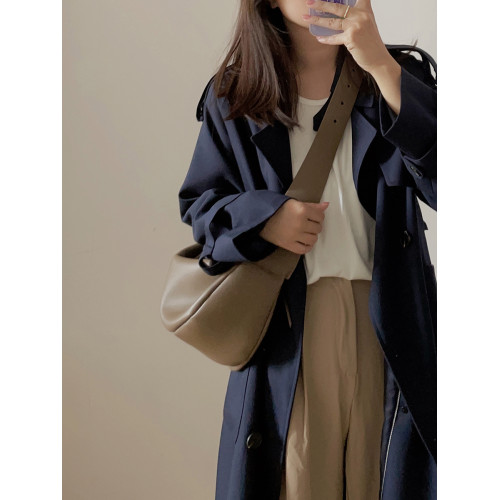 時尚褶皺包慵懶斜背餃子包真皮寬背帶雲朵腋下包2025新款單肩包女 時尚褶皺包慵懶斜背餃子包真皮寬背帶雲朵腋下包2025新款單肩包女