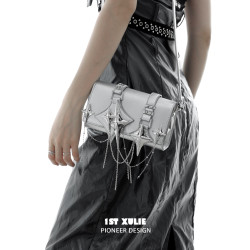 1STXULIE超A四芒鏈條手提包原創小衆設計配飾手機包斜後後背包