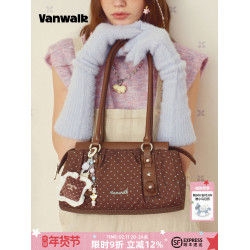 VANWALK糯米團 小衆大容量波點腋下單肩托特包女通勤休閒手提包包
