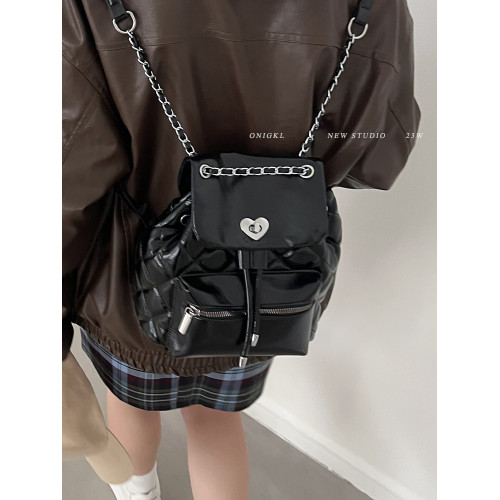 小衆質感雙肩包包女2025新款學生通勤後後背包時尚百搭ins時尚水桶包