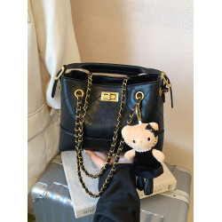 鏈條小香風大容量水桶包包2025秋季新款麂皮絨高級感通勤女斜後後背包