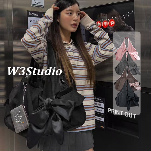 W3Studio韓國Siweol107許允真同款蝴蝶結托特包大容量腋下單肩包 W3Studio韓國Siweol107許允真同款蝴蝶結托特包大容量腋下單肩包
