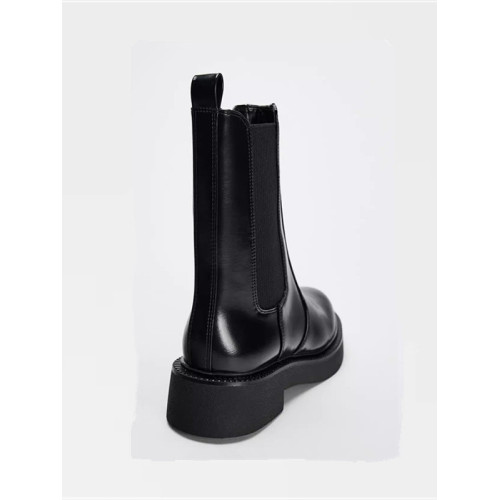 女鞋2024年秋冬季新款切爾西靴時尚厚底菸筒靴百搭短靴馬丁靴