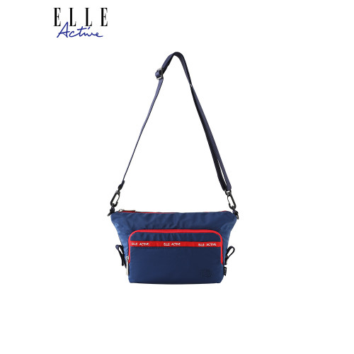 ELLE Active時尚斜後後背包女休閒運動單肩包戶外騎行腰包輕便健身包