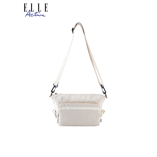 ELLE Active時尚斜後後背包女休閒運動單肩包戶外騎行腰包輕便健身包
