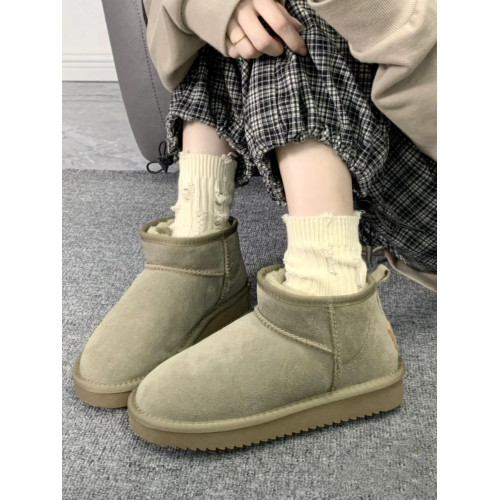 周冬雨同款雪地靴女2025冬季新款真牛皮加絨加厚防滑棉鞋 周冬雨同款雪地靴女2025冬季新款真牛皮加絨加厚防滑棉鞋