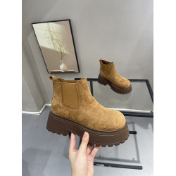 小衆復古菸筒靴女2025秋冬新款厚底顯瘦英倫勃肯短靴大黃靴馬丁靴