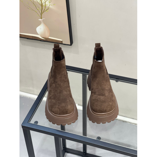 小衆復古菸筒靴女2025秋冬新款厚底顯瘦英倫勃肯短靴大黃靴馬丁靴