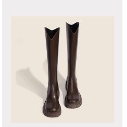 長筒靴女2026新款秋冬厚底粗跟高筒騎士靴不過膝粗腿大筒圍長靴子