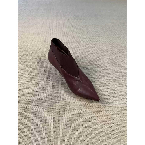 牛皮版~時髦個性簡約小貓跟瘦瘦靴女秋季復古尖頭氣質通勤小踝靴 牛皮版~時髦個性簡約小貓跟瘦瘦靴女秋季復古尖頭氣質通勤小踝靴