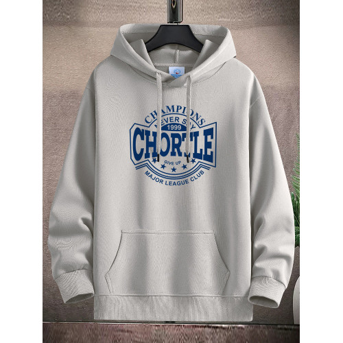 春秋季寬鬆潮流連帽薄款衛衣男春秋青少年高中學生加絨帽衫外套潮