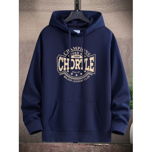 春秋季寬鬆潮流連帽薄款衛衣男春秋青少年高中學生加絨帽衫外套潮