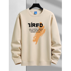 春秋季男薄款衛衣套頭圓領寬鬆加大碼長袖上衣無帽外套純色打底衫